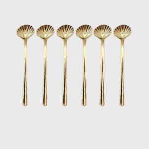 Pearl 6'lı Çay Kaşığı Gold